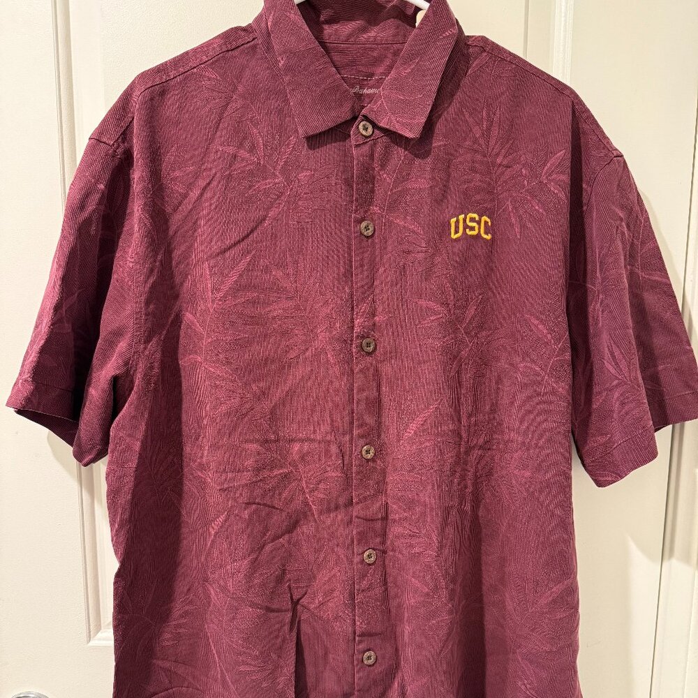 NWT USC Trojans Tommy Bahama Embroidered Short Sleeve Size XL MSRP: $110